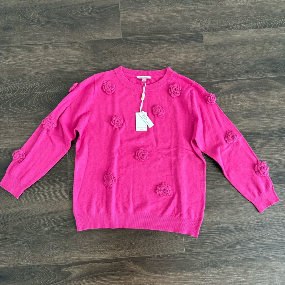 Women’s Vila Milano Pink Floral Sweater size S